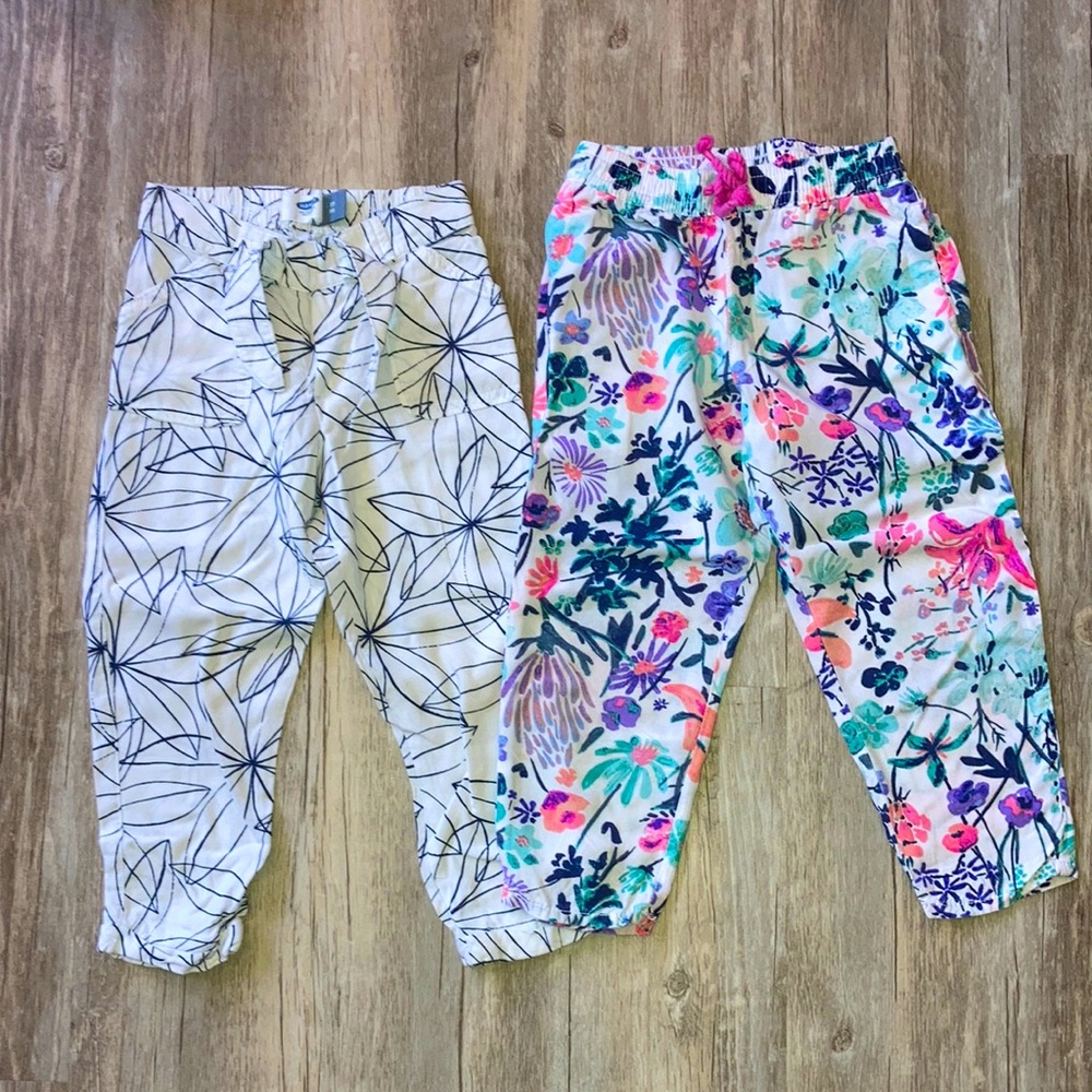 Bundle to 2 non-stretch cotton joggers OshKosh and Old Navy